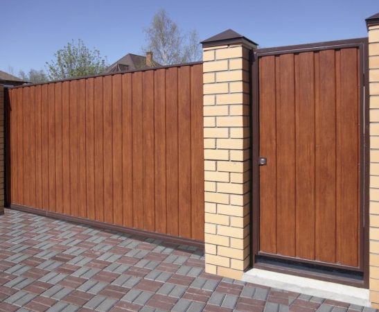 Ворота из металлического сайдинга в Краснодаре